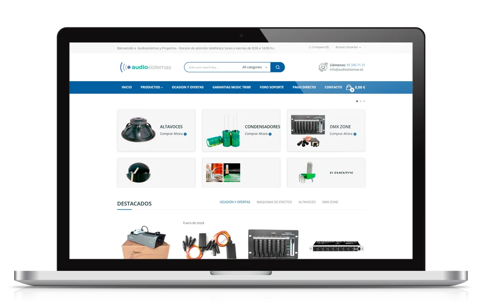 Captura del proyecto Audiosistemas y Proyectos