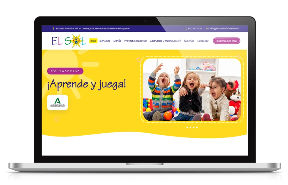 Captura del proyecto Escuela Infantil El Sol