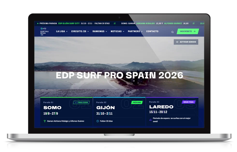 Captura del proyecto Liga EDP Surf Pro Spain
